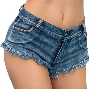 EXCELLENT DISTRESSED CONDITION WOMEN’S SMALL MAJE 1-1/2” DENIM SHORTS